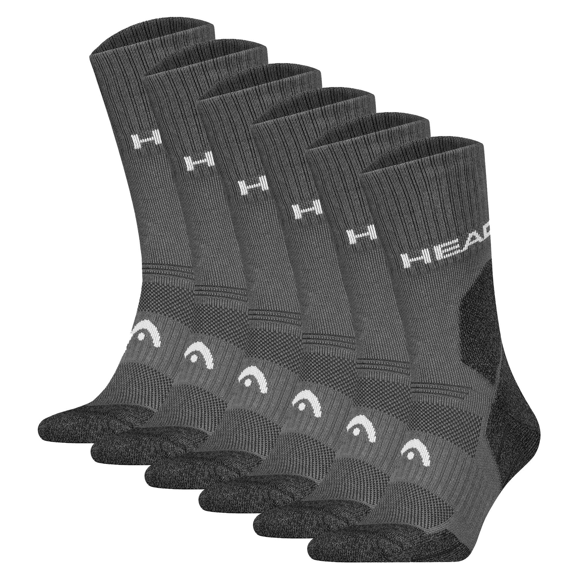 HEAD unisex hiking socks, 6-pack - Hiking All Climates Crew, sports socks, logo