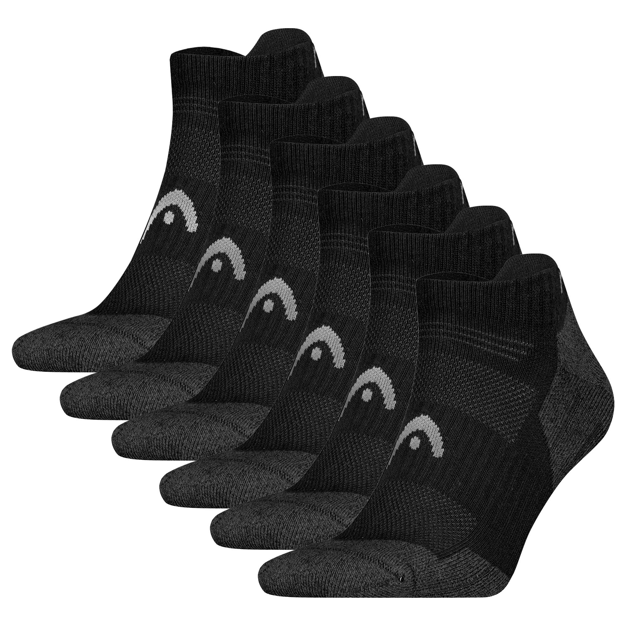 HEAD Unisex Sneaker-Wandersocken, 6er Pack - Hiking All Climates Sneaker 6P, Sportsocken, Logo