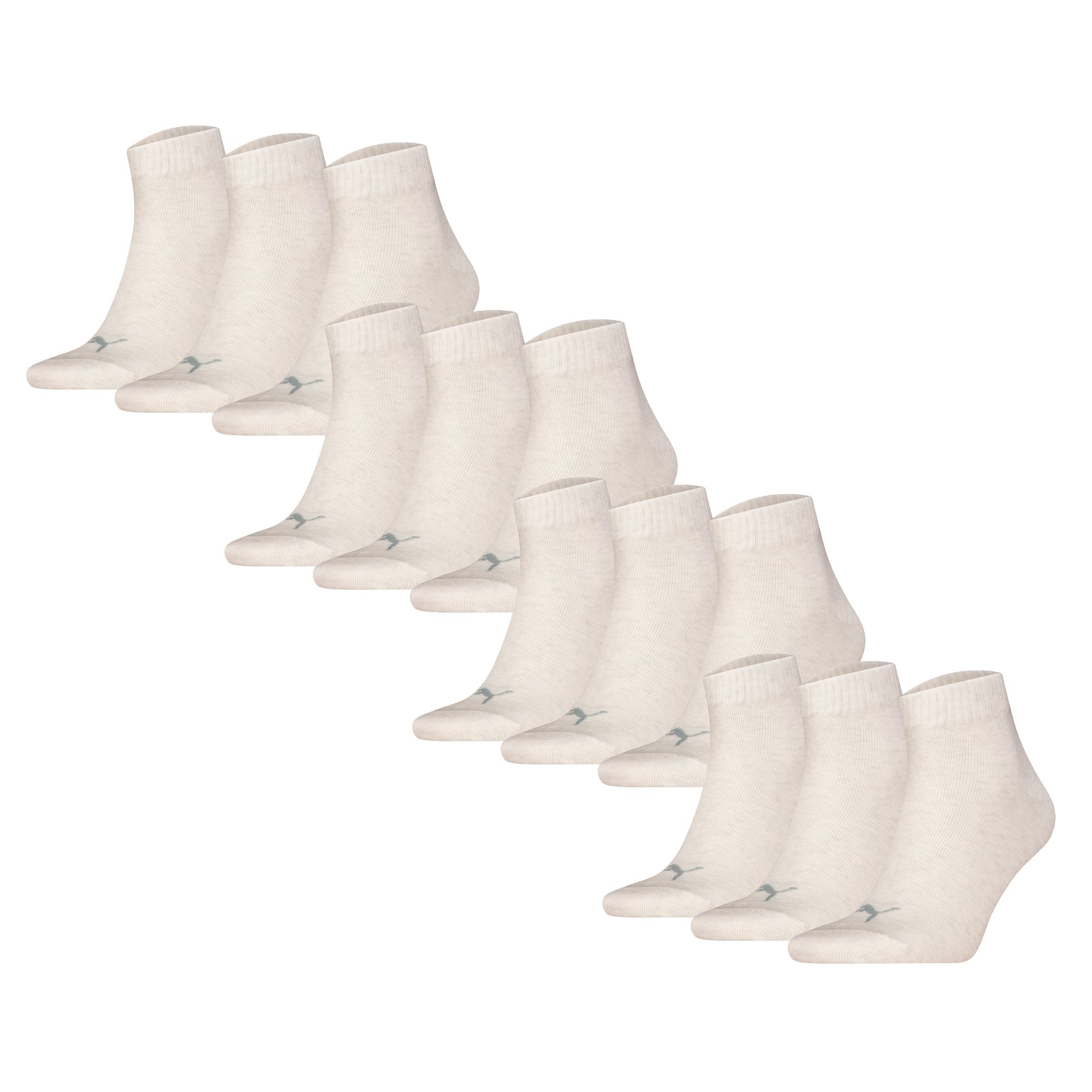 PUMA Unisex Quarter socks, 12-pack - Quarter Plain 12P, logo, solid colour