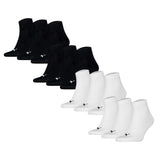 PUMA Unisex Quartersocken, 12er Pack - Quarter Plain 12P, Logo, einfarbig