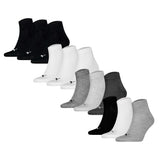 PUMA Unisex Quartersocken, 12er Pack - Quarter Plain 12P, Logo, einfarbig