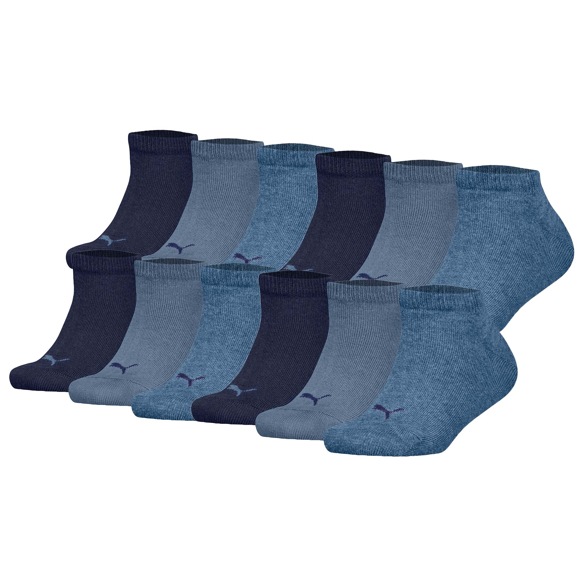 PUMA Kinder Sneakersocken, 12er Pack - Plain Sneaker 12P, Logo, einfarbig