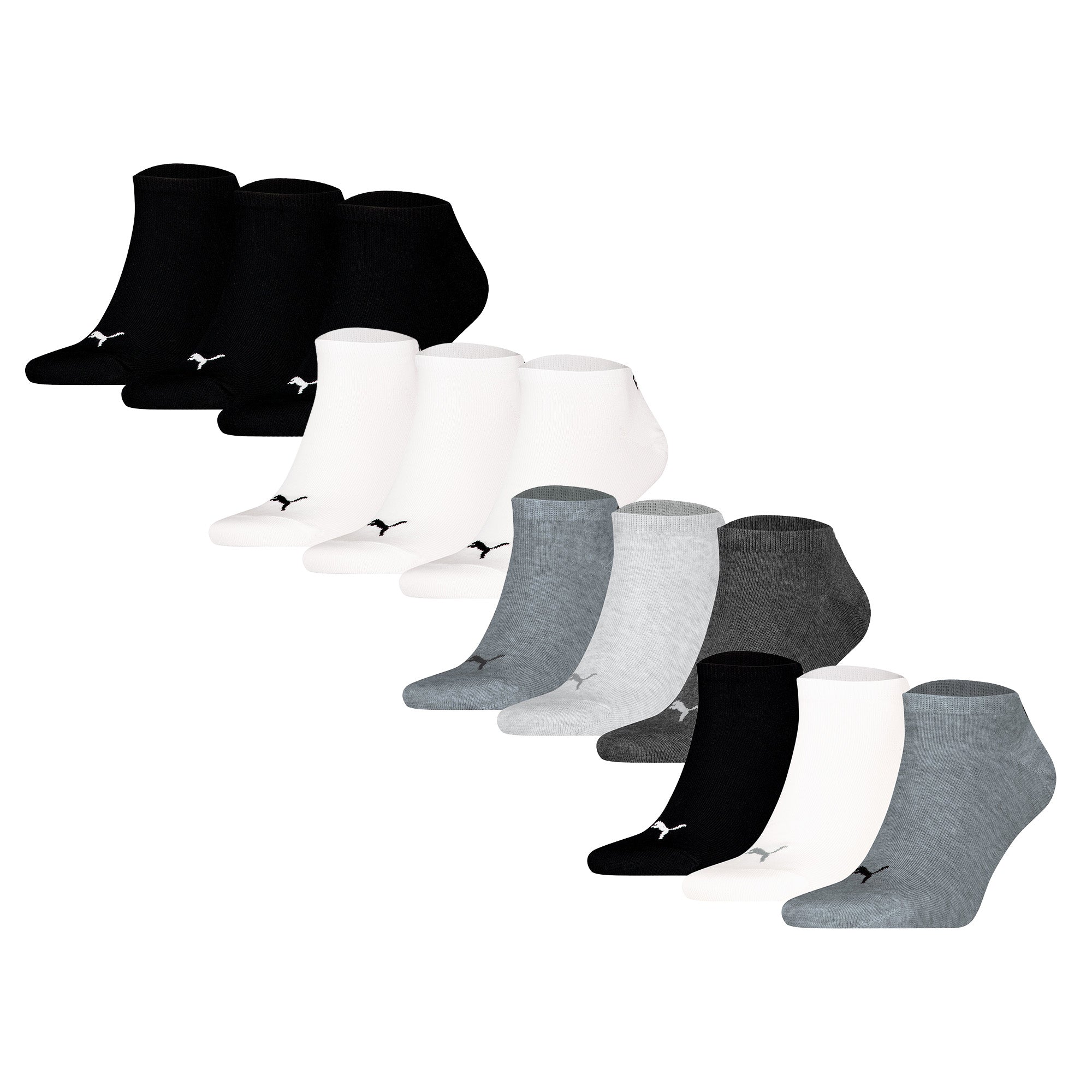 PUMA Unisex Sneakersocken, 12er Pack - Sneaker Plain 12P, Logo, einfarbig