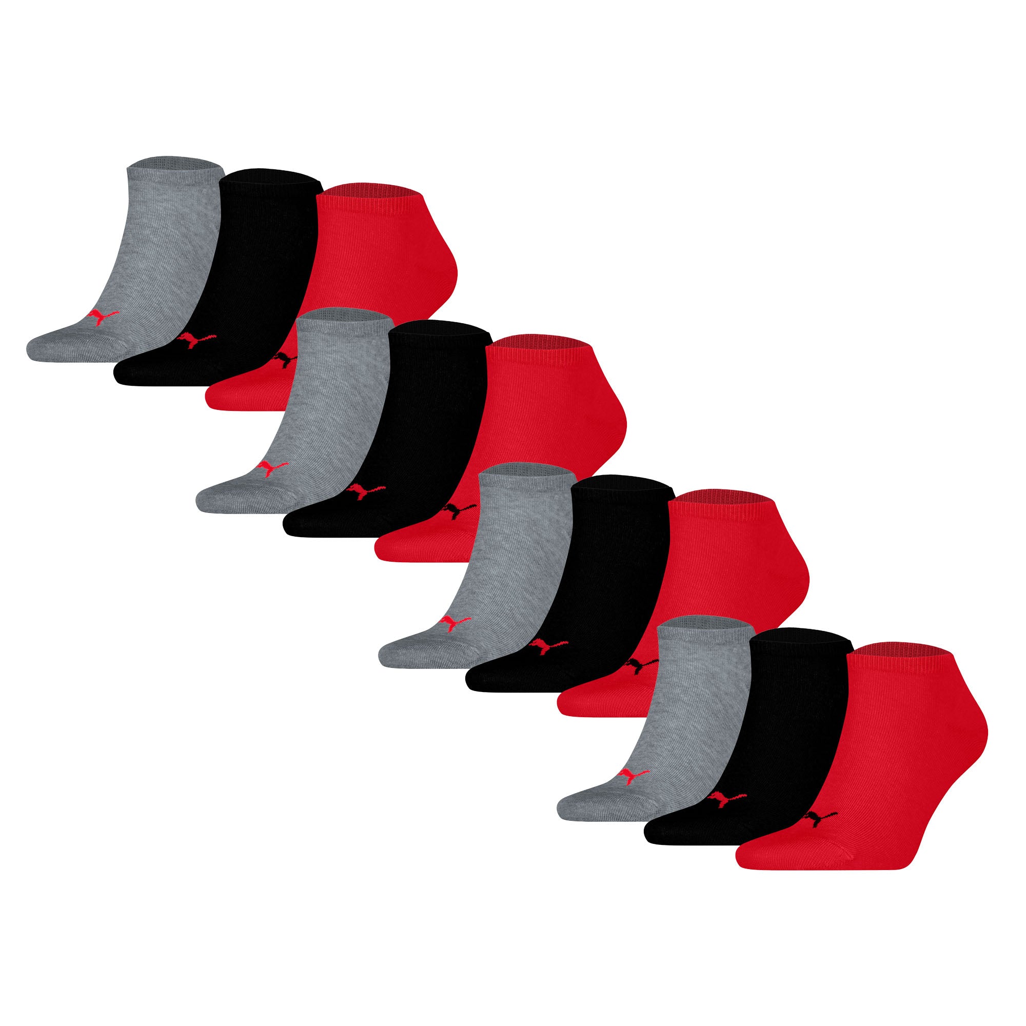 PUMA Unisex Sneakersocken, 12er Pack - Sneaker Plain 12P, Logo, einfarbig