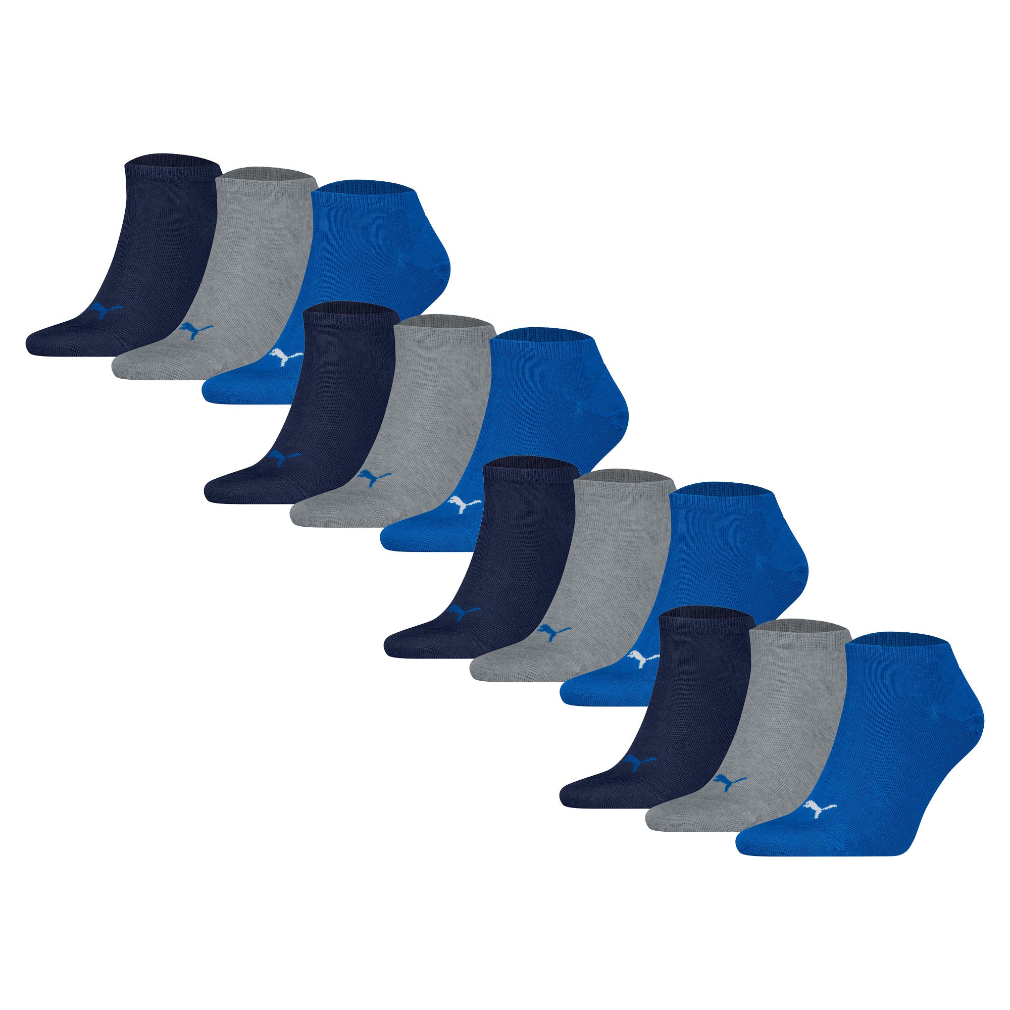 PUMA Unisex Sneakersocken, 12er Pack - Sneaker Plain 12P, Logo, einfarbig