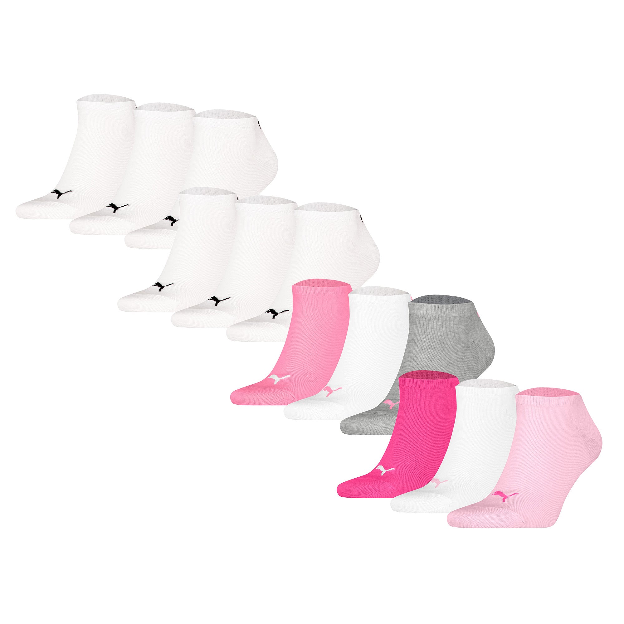 PUMA Unisex Sneakersocken, 12er Pack - Sneaker Plain 12P, Logo, einfarbig