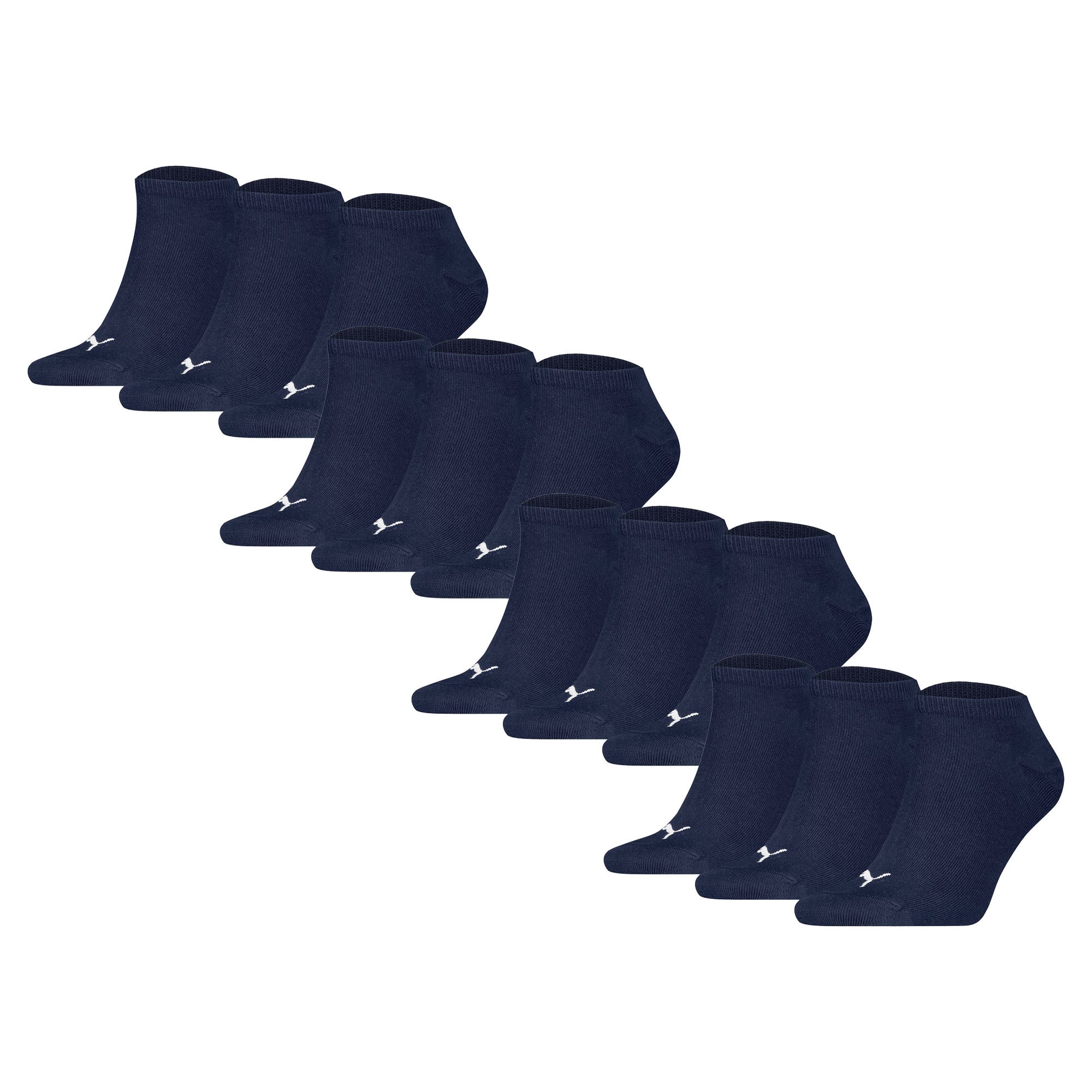PUMA Unisex Sneaker Socks, 12-Pack - Sneaker Plain 12P, Logo, single-coloured