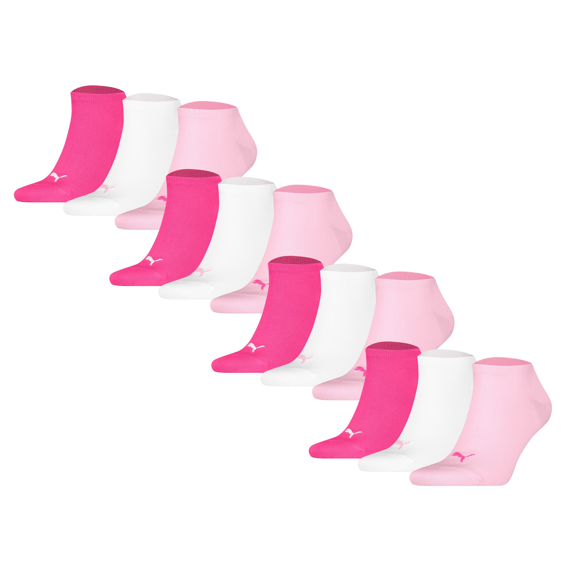 PUMA Unisex Sneakersocken, 12er Pack - Sneaker Plain 12P, Logo, einfarbig