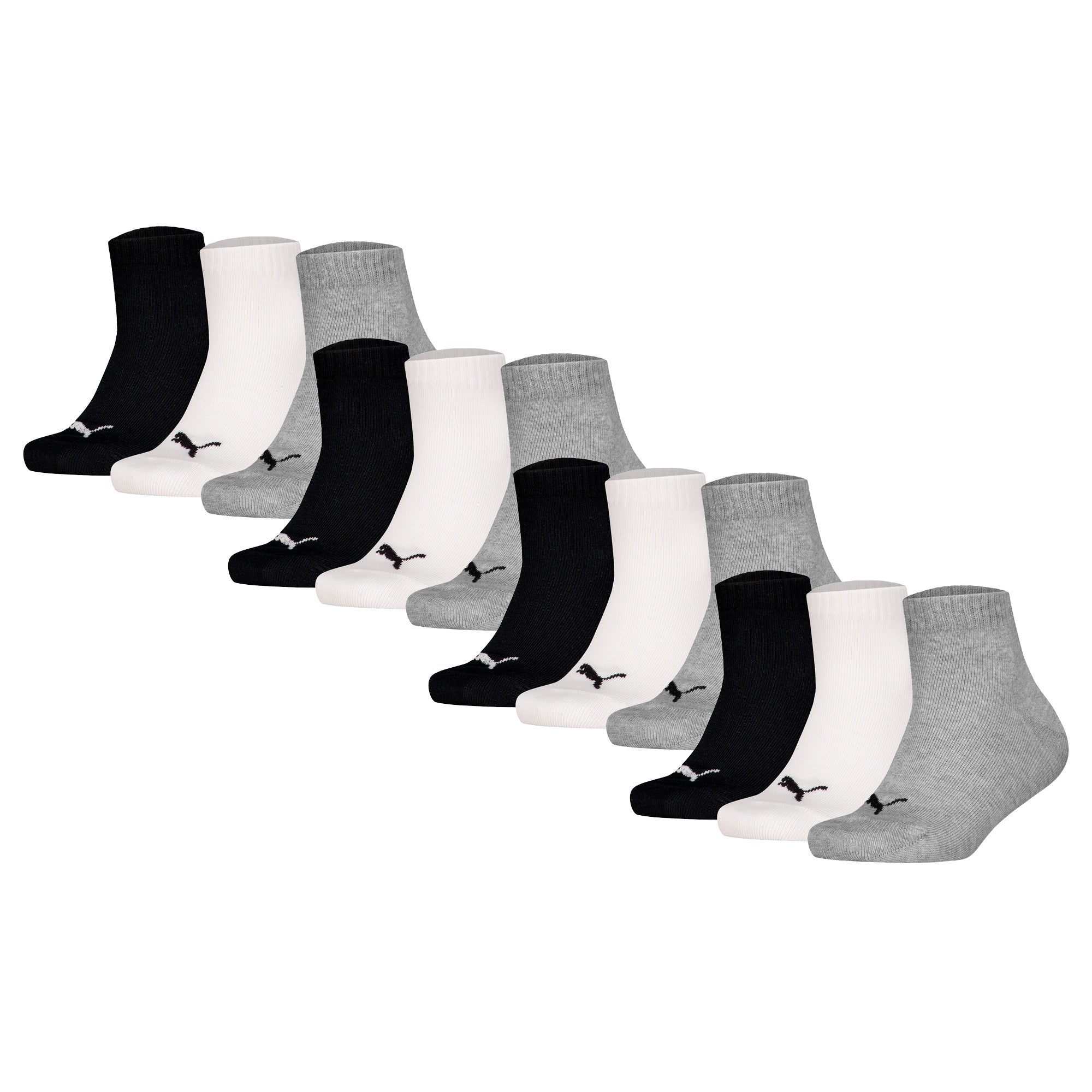 PUMA Kinder Quarter Socken, 12er Pack - Plain Quarter 12P, Logos, einfarbig
