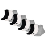 PUMA Kids Quarter Socks, 12-Pack - Plain Quarter 12P, Logos, single colour