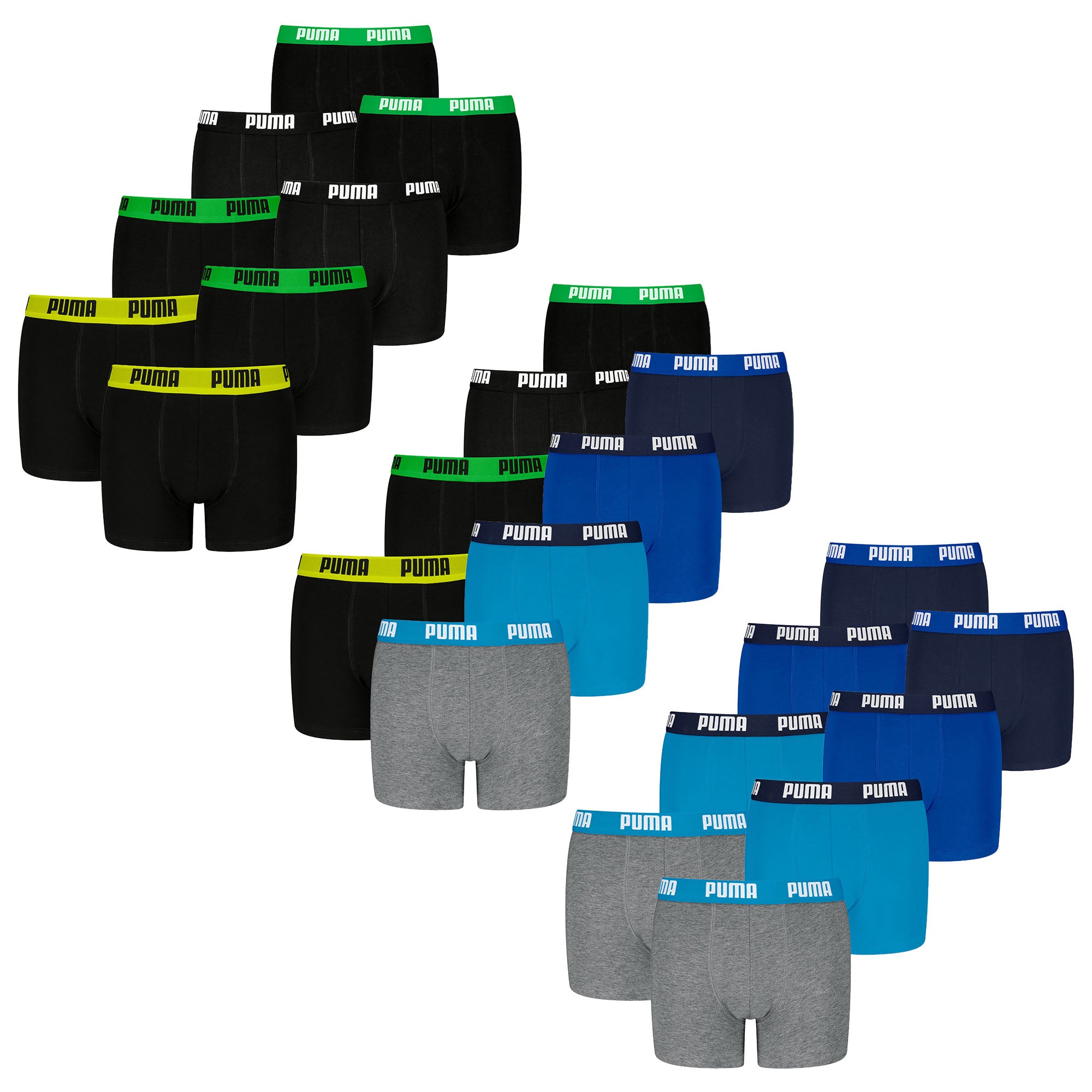 PUMA Boys Boxer shorts, 8-pack - Everyday Basic Boxers ECOM 8P, cotton blend, logo