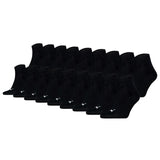 PUMA Unisex Quarter Socks, 18 Pack - Quarter Plain ECOM 18P, Logo, solid colour
