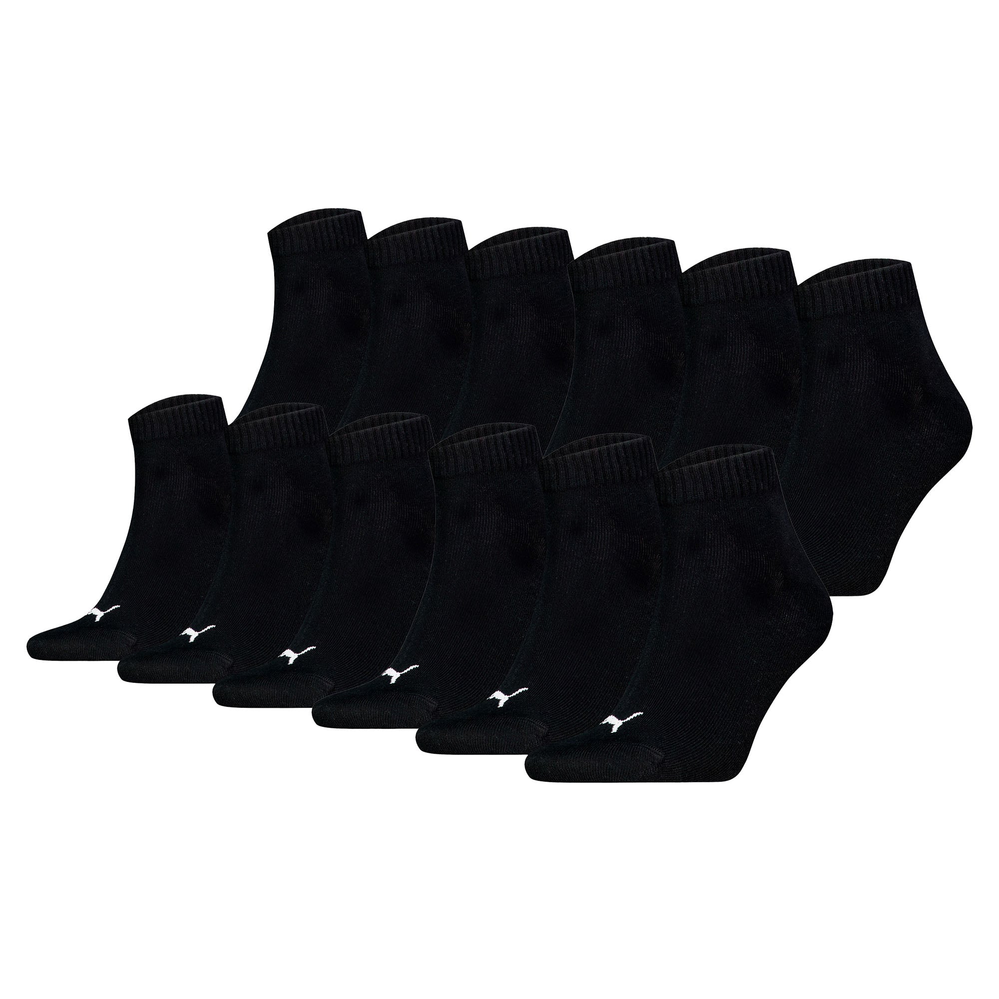 PUMA Unisex Quarter Socken, 12er Pack - Quarter Plain ECOM 12P, Logo, uni