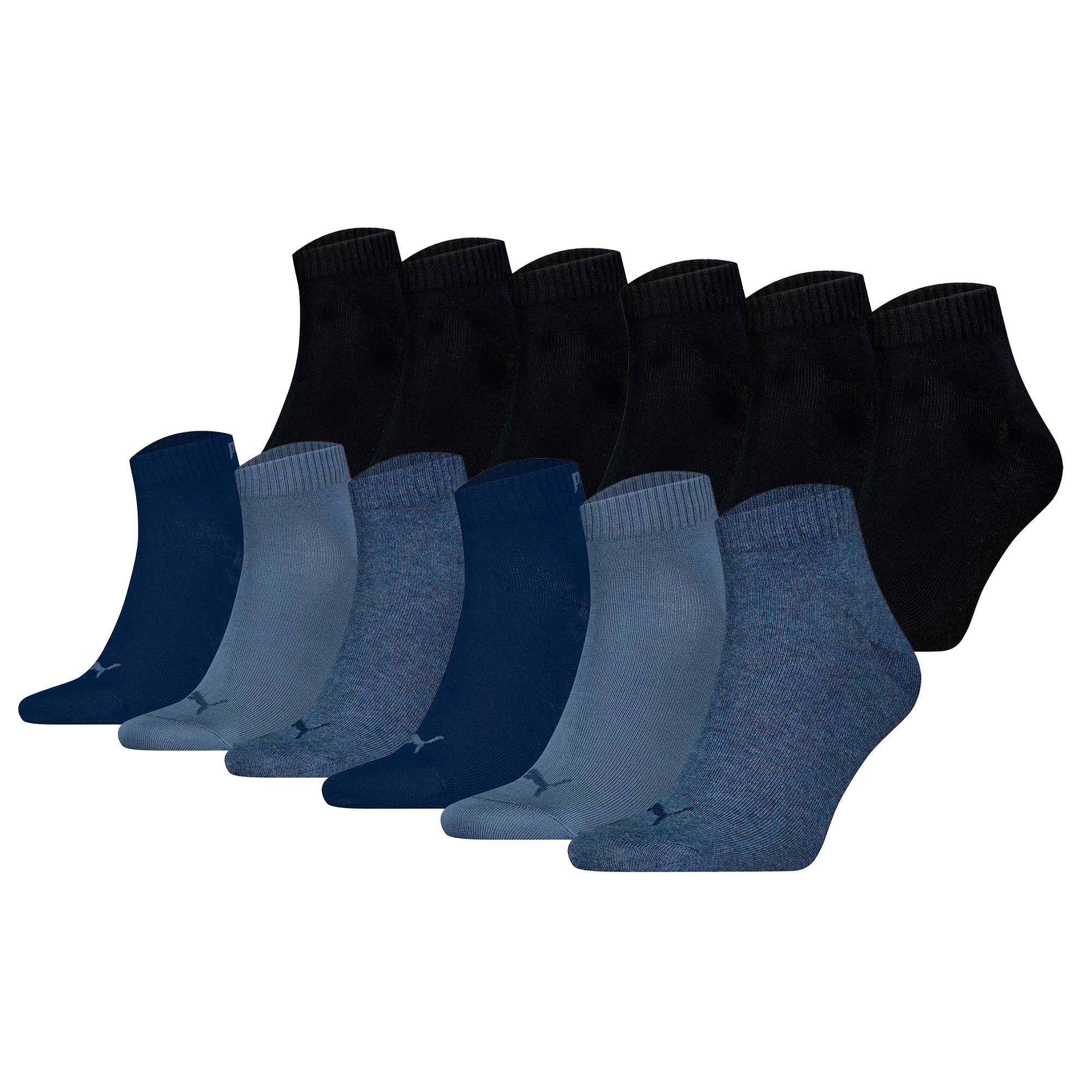 PUMA Unisex Quarter Socken, 12er Pack - Quarter Plain ECOM 12P, Logo, uni