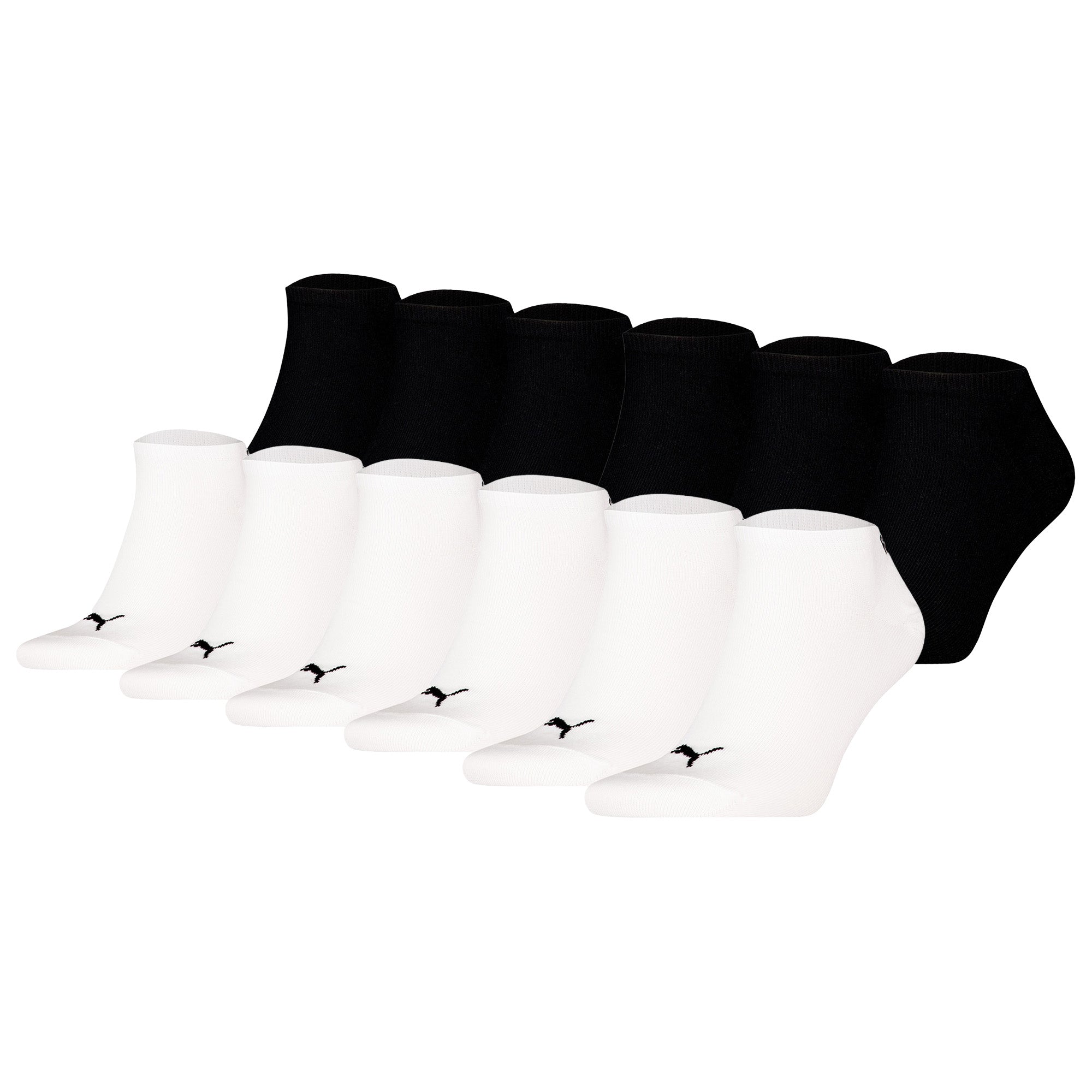 PUMA unisex sneaker socks, pack of 12 - Sneaker Plain ECOM 12P, logo, single-coloured