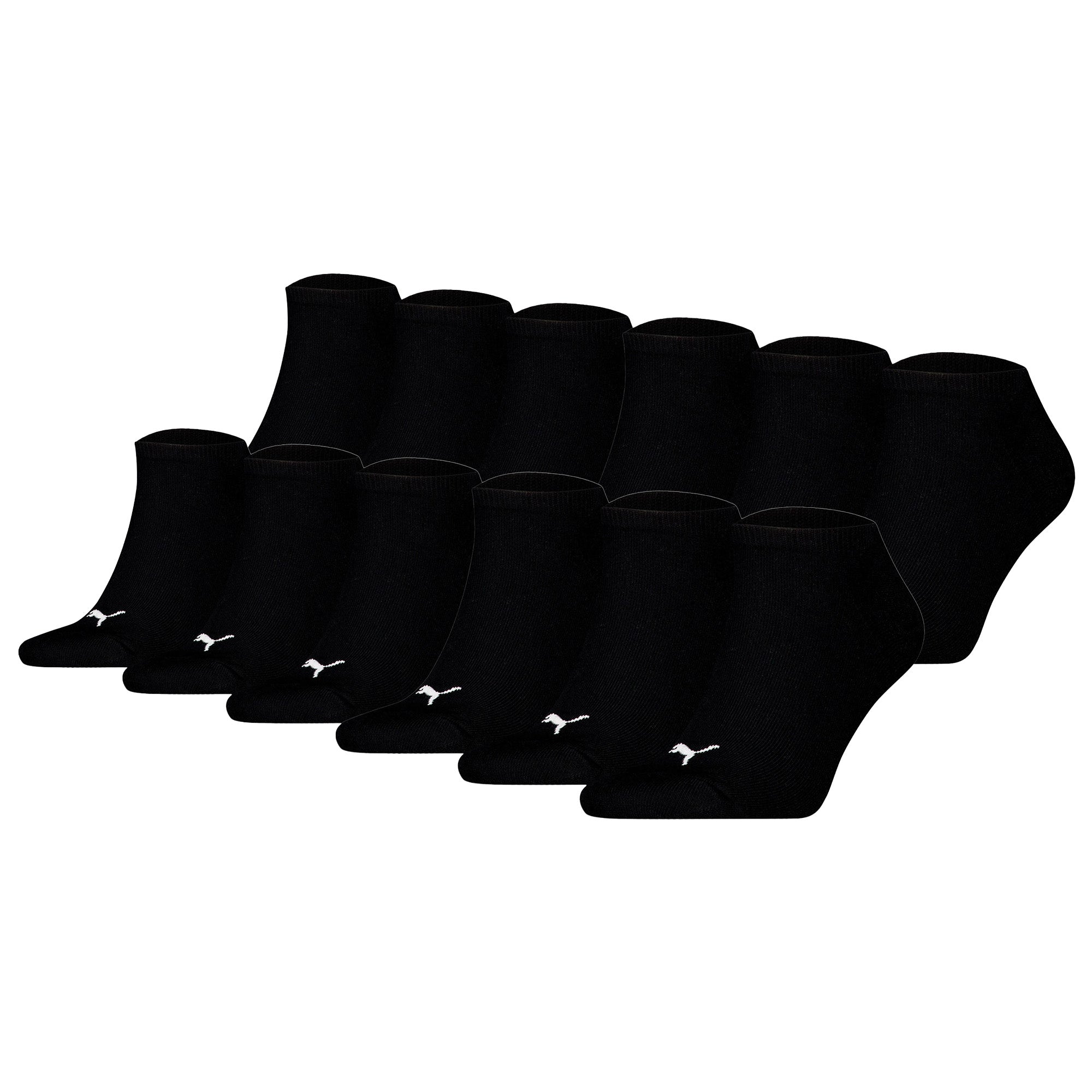 PUMA unisex sneaker socks, pack of 12 - Sneaker Plain ECOM 12P, logo, single-coloured