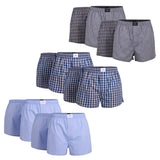 TOM TAILOR men's boxer shorts, 4-pack - woven shorts, cotton, poplin, check