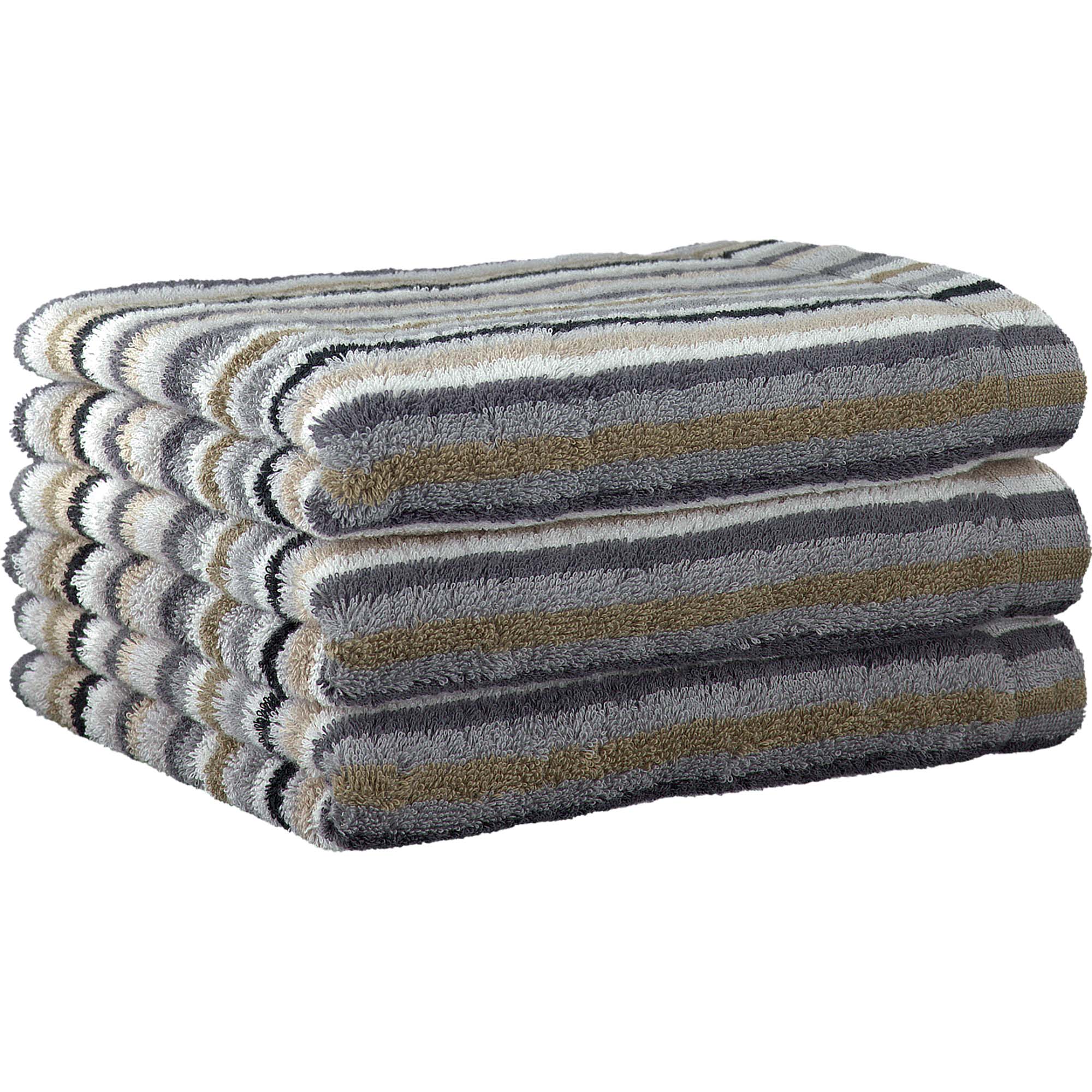 CAWÖ Gästetuch, 3er Pack - C Life Style Stripes, Walkfrottier