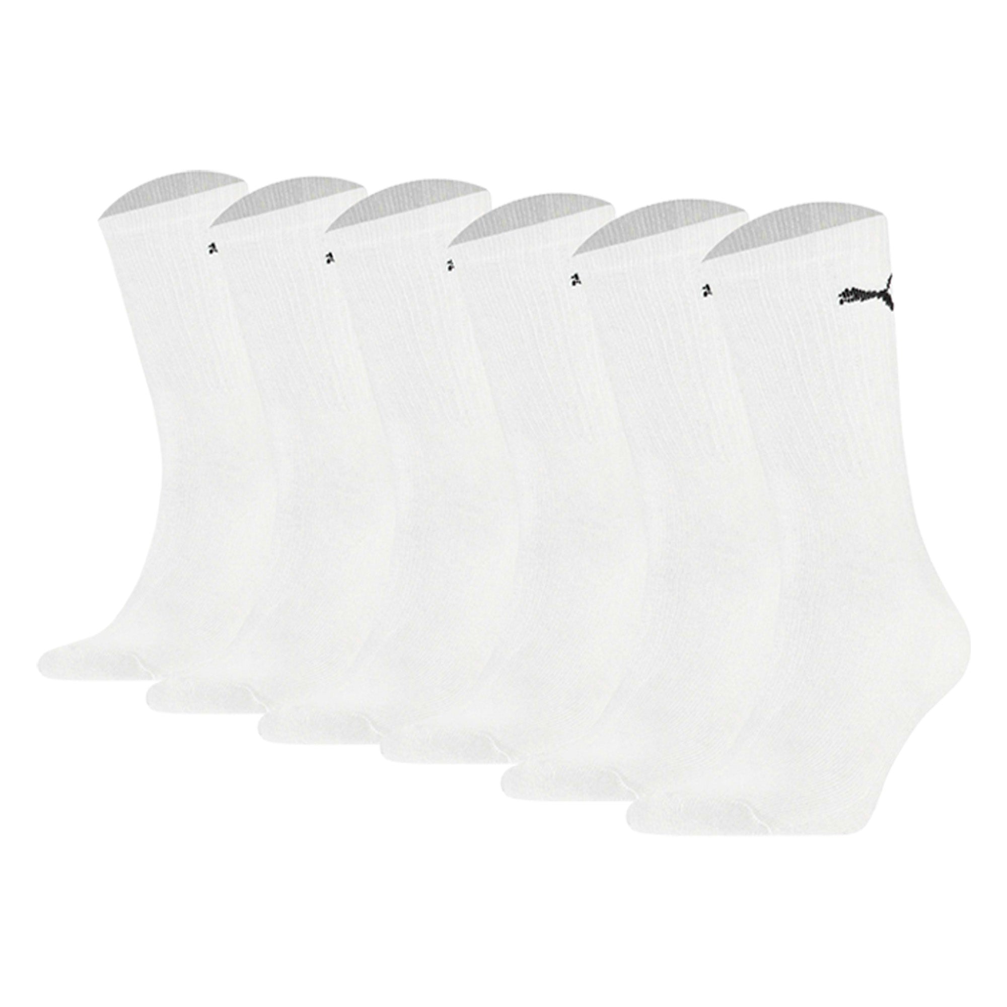 PUMA Unisex Sportsocken, 6 Paar - Tennissocken, Crew Sport Socken, einfarbig