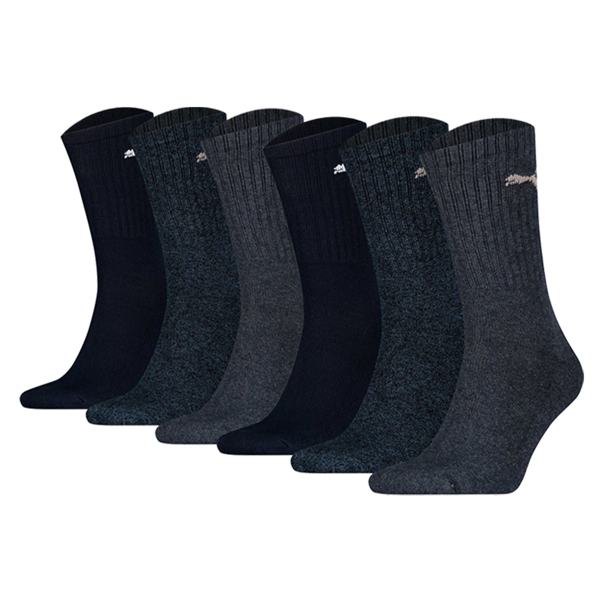PUMA Unisex Sportsocken, 6 Paar - Tennissocken, Crew Sport Socken, einfarbig