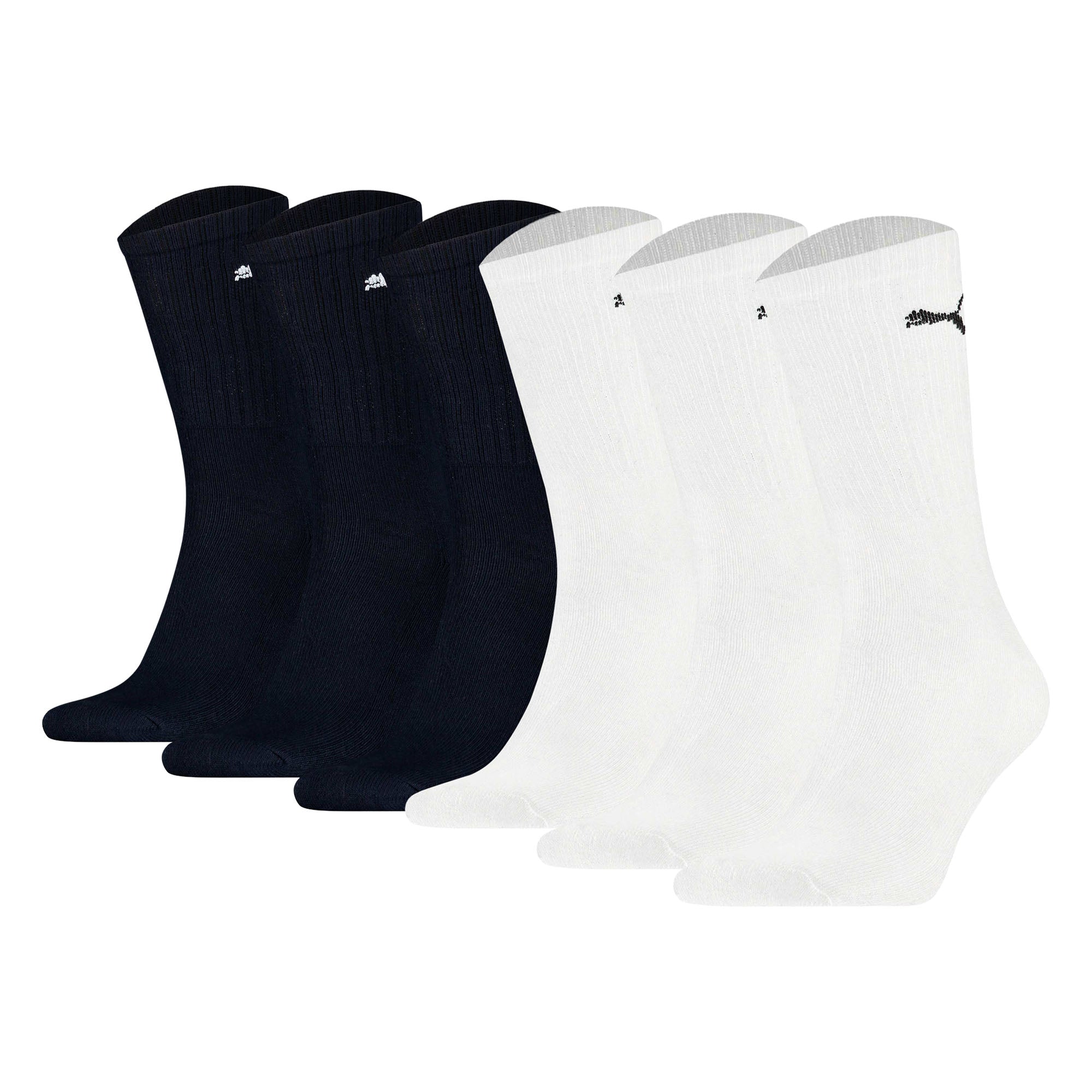 PUMA Unisex Sportsocken, 6er Pack - Tennissocken, Crew Sport Socken, einfarbig (2x 3 Paar)