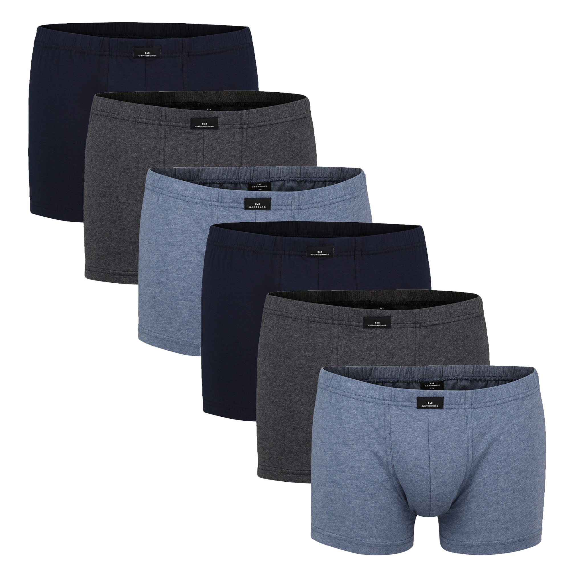 Götzburg Herren Pants 6er Pack - Single Jersey, Unterwäsche Set, Cotton Stretch