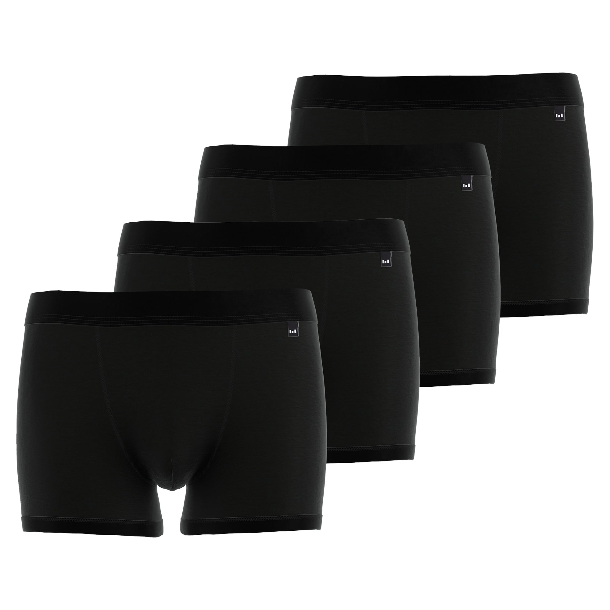 GÖTZBURG Herren Boxershorts, 4er Pack - X-lastic, Unterwäsche, Unterhosen, Logo, einfarbig