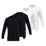 GÖTZBURG Herren Langarmshirt, 4er Pack - Baumwolle, Longsleeve, einfarbig
