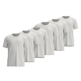 TOM TAILOR Men T-shirt, 6-pack – round neck, short sleeves, single jersey, cotton, plain colour