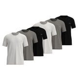 TOM TAILOR Men T-shirt, 6-pack – round neck, short sleeves, single jersey, cotton, plain colour