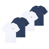 Levi's Herren T-Shirts, 4er Pack - "The Graphic Tee - 4 Pack", Rundhals, Baumwolle