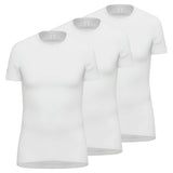 AMMANN men's T-shirt 3 pack - fine rib, extended back, cotton