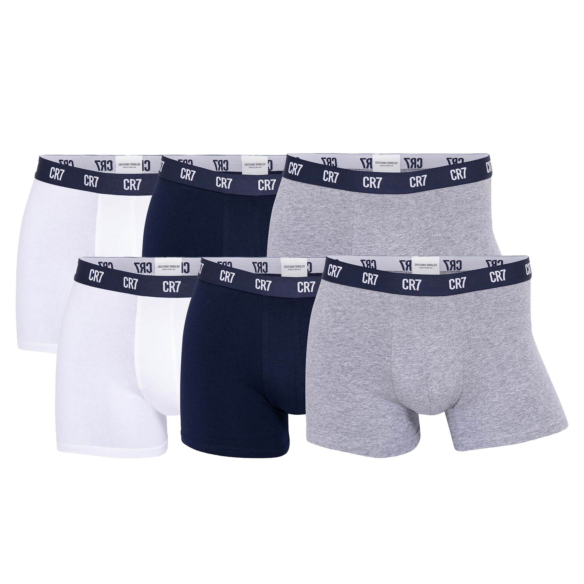 CR7 Herren Boxer Shorts, 6er Pack - Trunks, Organic Cotton Stretch