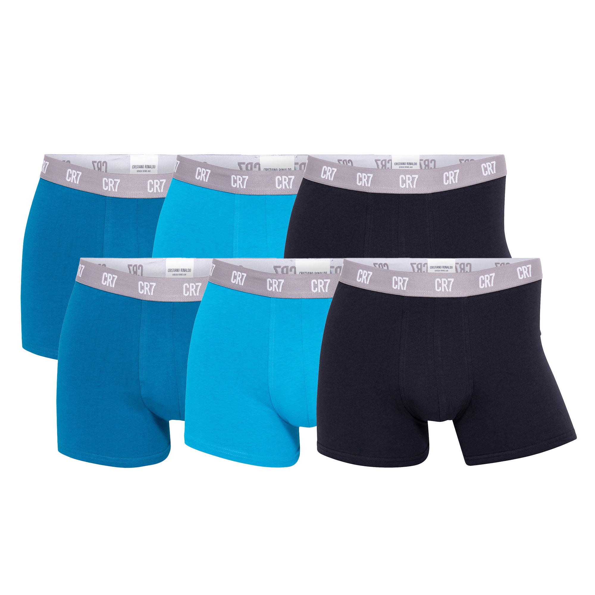 CR7 Herren Boxer Shorts, 6er Pack - Trunks, Organic Cotton Stretch