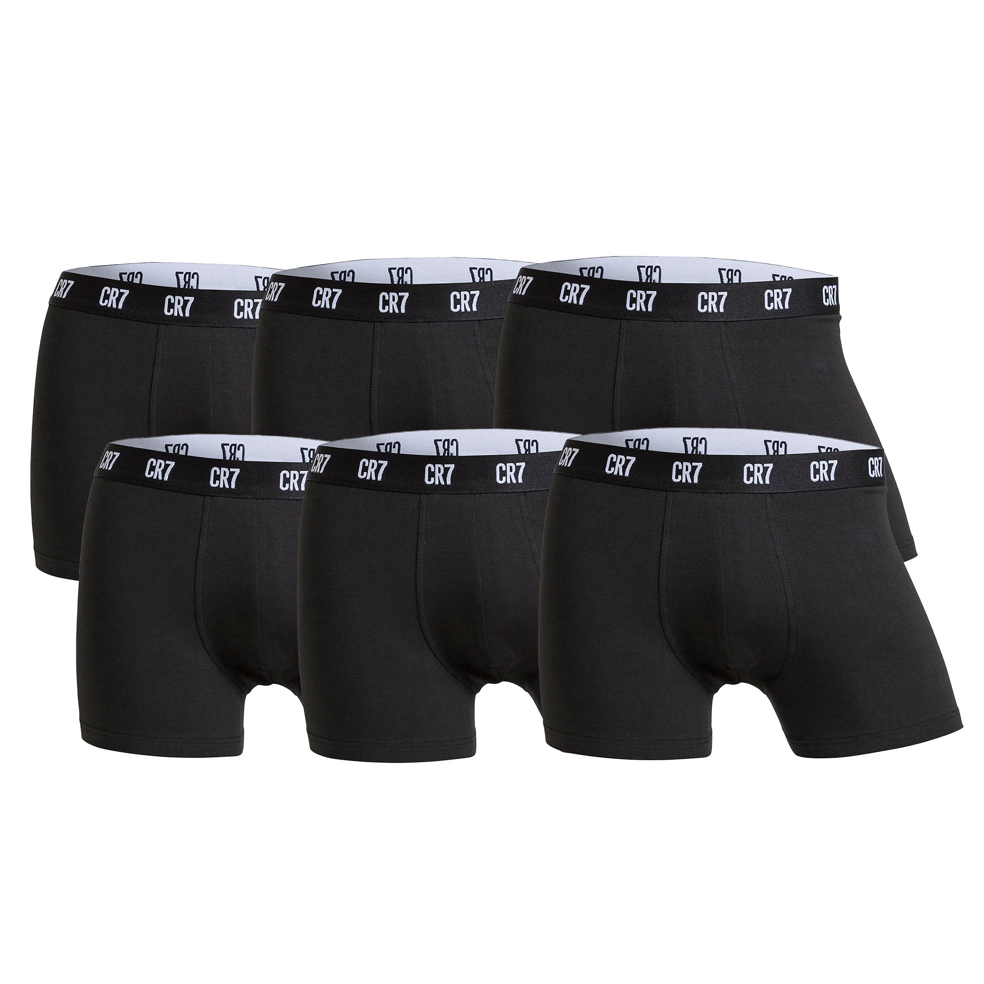 CR7 Herren Boxer Shorts, 6er Pack - Trunks, Organic Cotton Stretch
