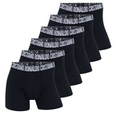 CR7 Herren Boxershorts, 6er Pack - Trunks, Cotton Stretch, Logobund
