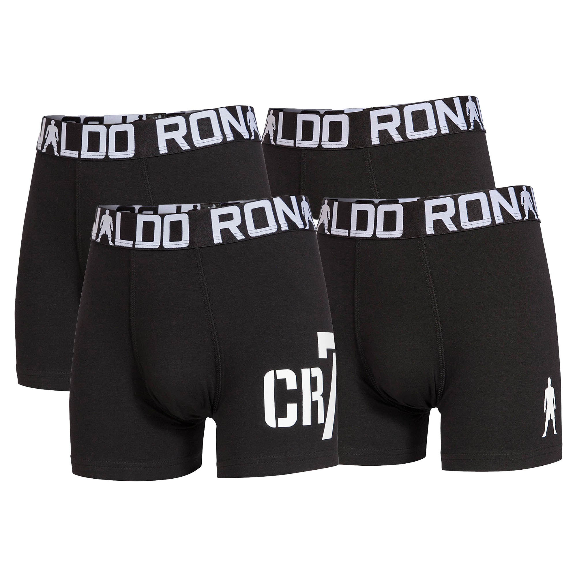 CR7 Jungen Boxershorts, 4er Pack - Trunks, Cotton Stretch, Logobund