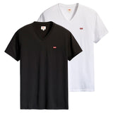 Levi's Men's T-Shirt pack of 2 - Original Housemark Tee, V-Neck, Cotton