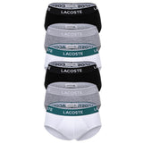 LACOSTE Men's Briefs, 6-pack - Casual, Briefs, Cotton Stretch, Logo Waistband