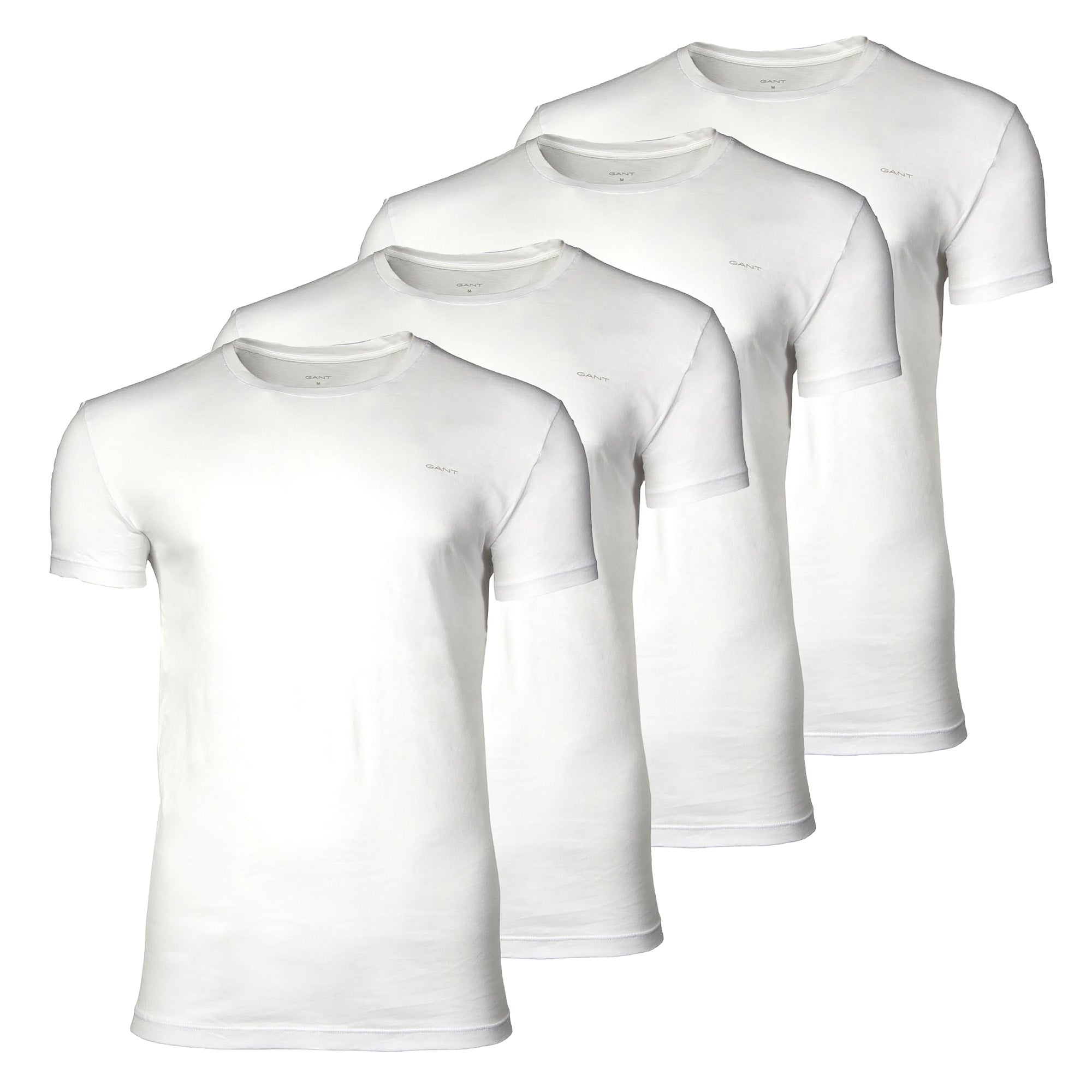 GANT Herren T-Shirt, 4er Pack - C-NECK T-SHIRT 4-PACK, Rundhals, kurzarm, Cotton