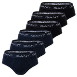 GANT Men's Briefs, 6-Pack - Brief 6-Pack, Slim Fit, Logo, Stretch Cotton, Plain