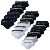 GANT Men's Briefs, 6-Pack - Brief 6-Pack, Slim Fit, Logo, Stretch Cotton, Plain