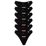 DIESEL women's tanga, 6-pack - PUNCHY-D-CORE, cotton stretch, logo