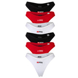 DIESEL women's tanga, 6-pack - PUNCHY-D-CORE, cotton stretch, logo