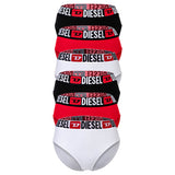DIESEL Damen Highwaist-Slips, 6er Pack - SAM-D-CORE, Cotton Stretch, Logobund