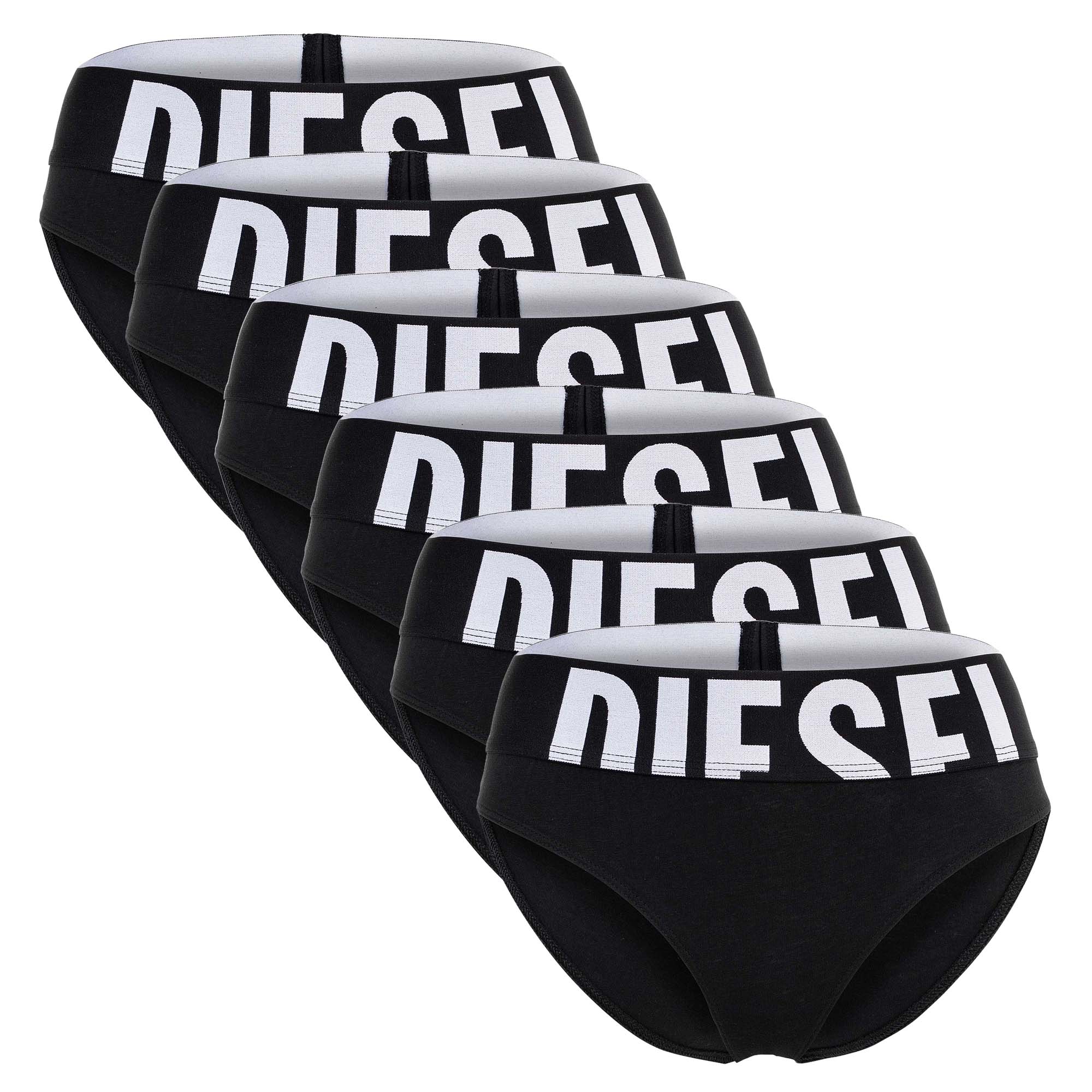 DIESEL Damen Slips, 6er Pack - LOLA-D-POP, Big Logo, Cotton Stretch, einfarbig