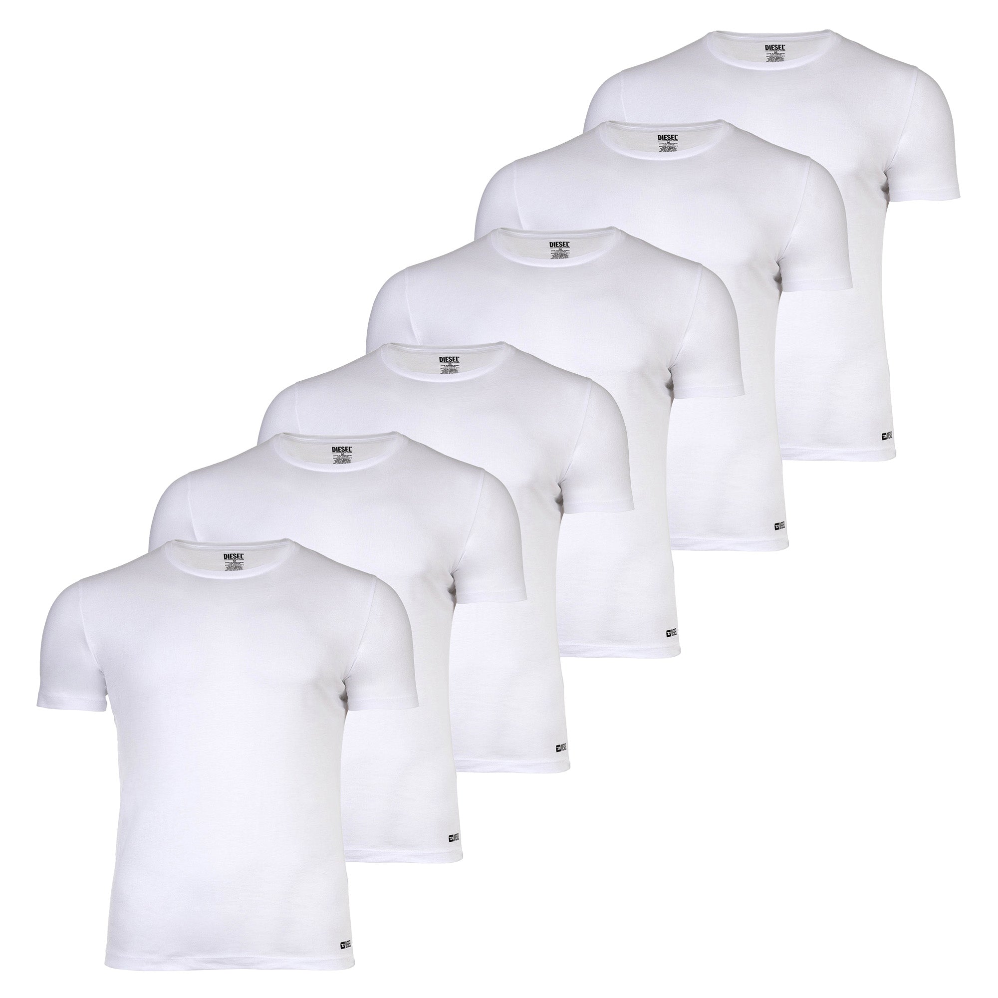 DIESEL Herren T-Shirt, 6er Pack - RANDAL, Unterhemd, Rundhals, kurzarm, Baumwolle
