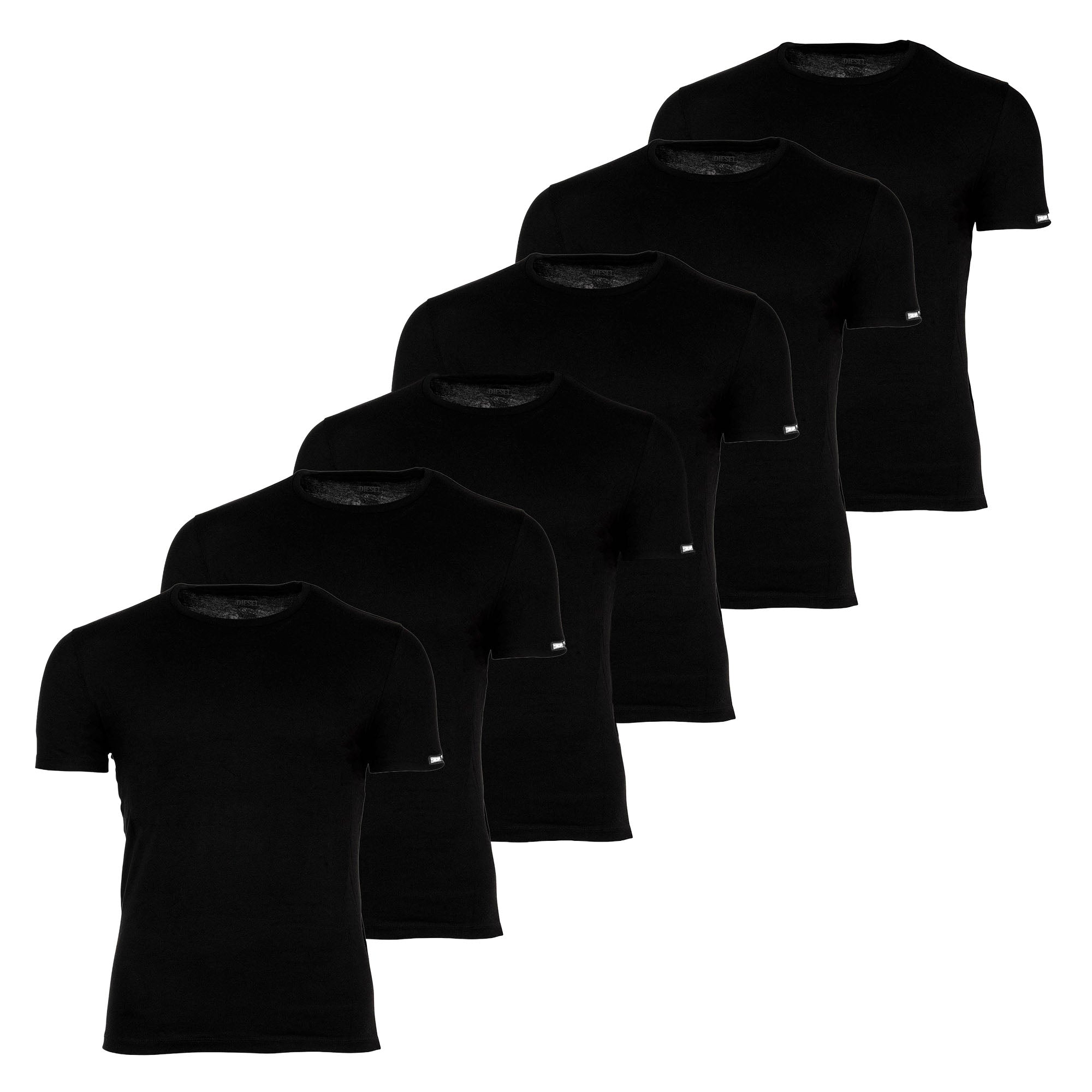 DIESEL Herren T-Shirt, 6er Pack - RANDAL-D-CORE, Unterhemd, Rundhals, kurzarm, Baumwolle