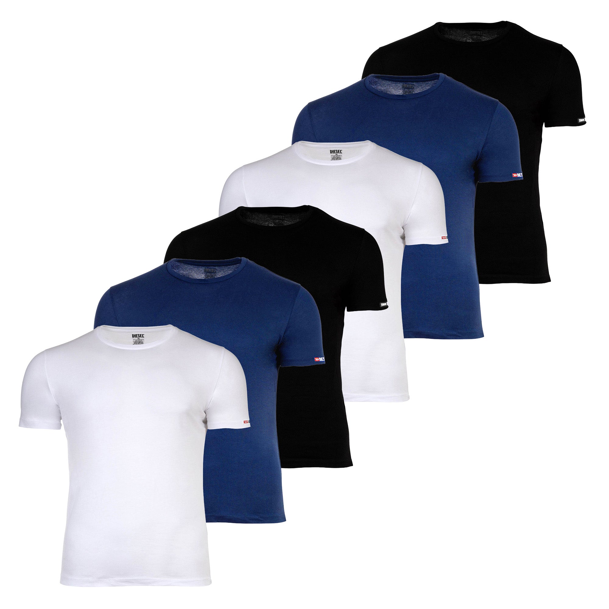 DIESEL Herren T-Shirt, 6er Pack - RANDAL-D-CORE, Unterhemd, Rundhals, kurzarm, Baumwolle