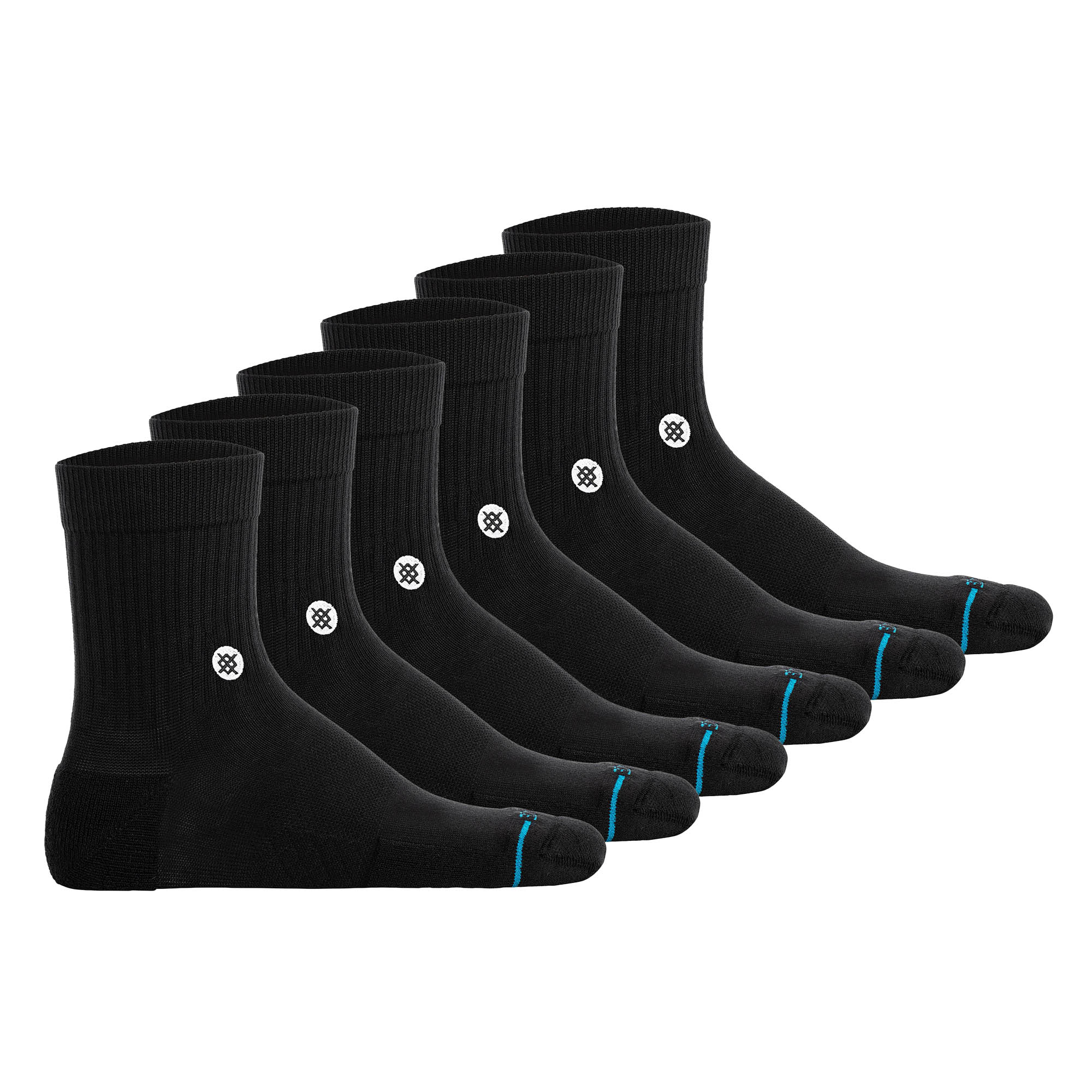 STANCE Unisex Quartersocken 6er Pack - Icon Quarter, Logo, Basic